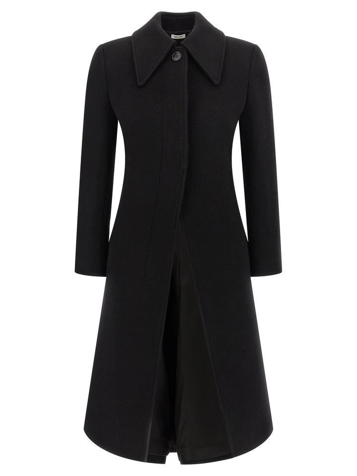 Mcqueen Wool And Cashmere Coat Coats and Trench Coats - Black | 4d4602cf73236478b8656671f36e3da62f6a0230