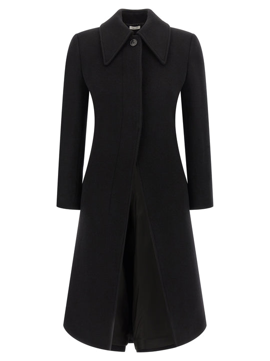 Wool And Cashmere Coat Coats And Trench Coats Black