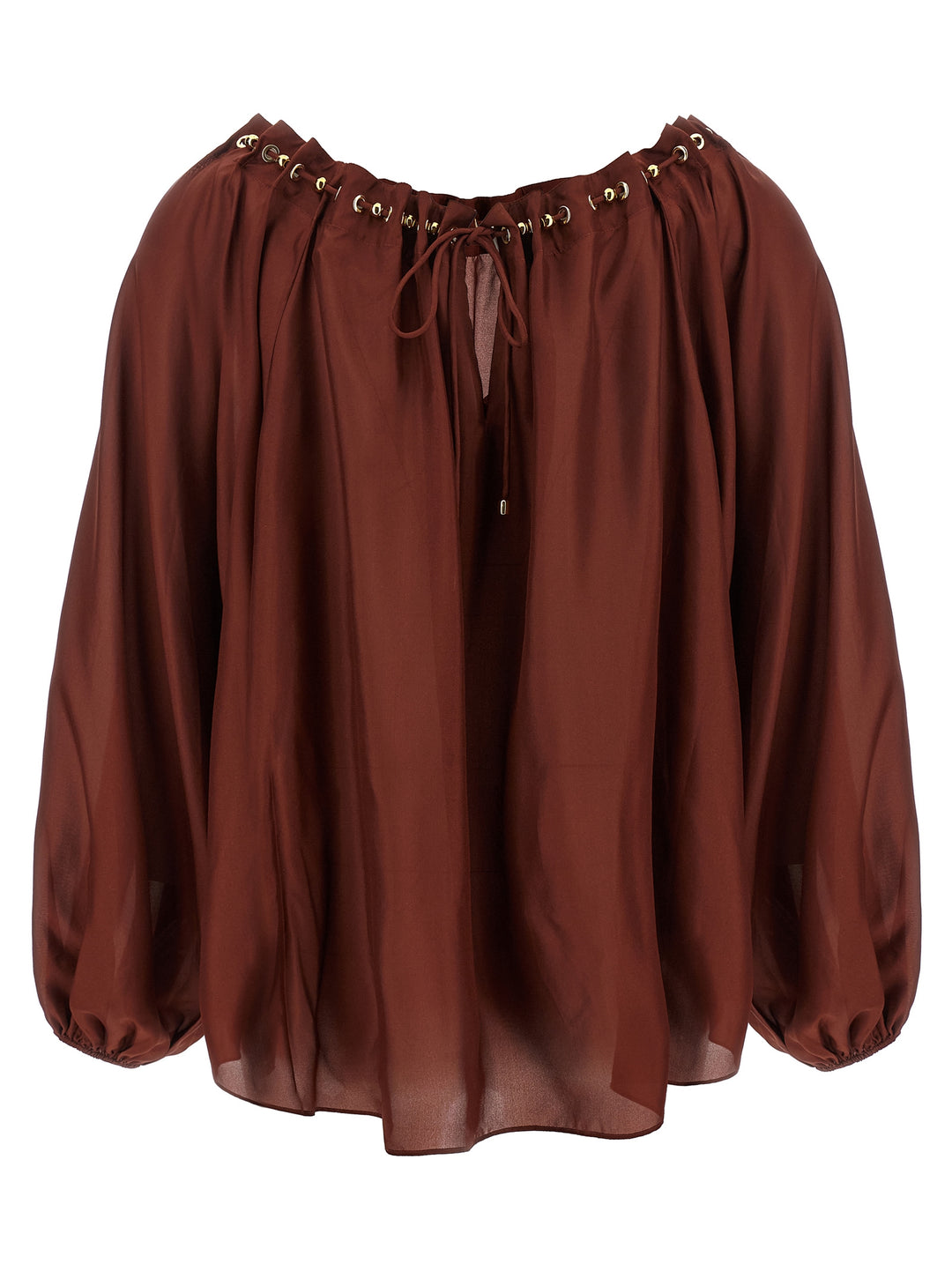 Zimmermann Aster Shirt and Blouse - Bordeaux | c4eedb64910655d51bca6aff6e500ba091d5c8a9