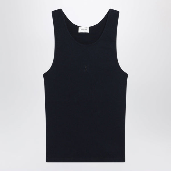 Cassandre Ribbed Cotton Jersey Tank Top In Blue
