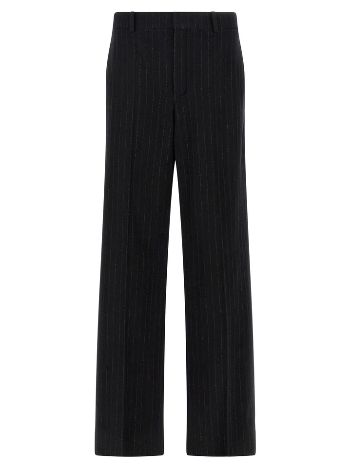 Saint Laurent Pinstripe Pants - Black | c39d1fe36326f832dd260a3061b52acade3ddeff