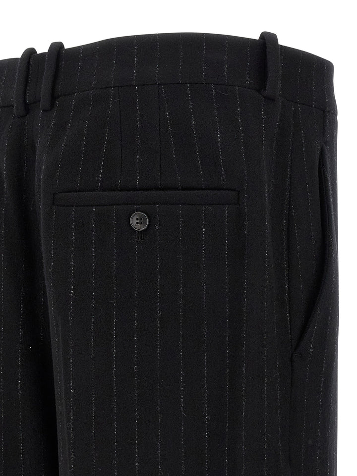 Saint Laurent Pinstripe Pants - Black | 15ab28d4977c6fdaa3512fe17b2c732b70cd2666