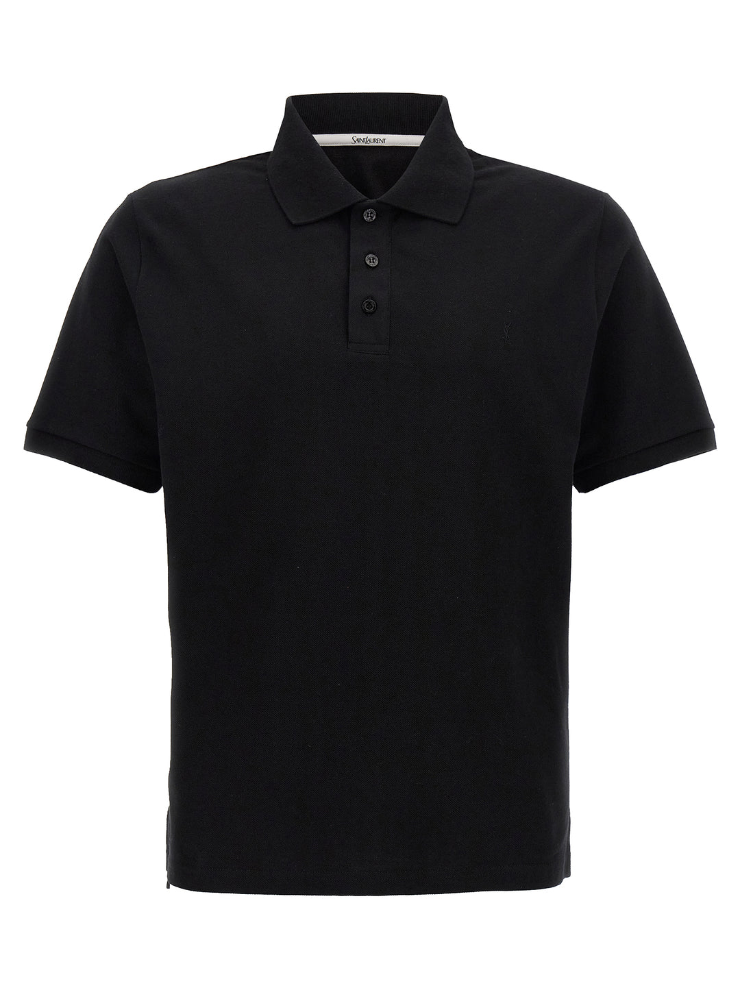 Saint Laurent Logo Embroidery  Shirt Polo - Black | f6c09c8d0216cd6fad8c46ef887ecd52efff967f