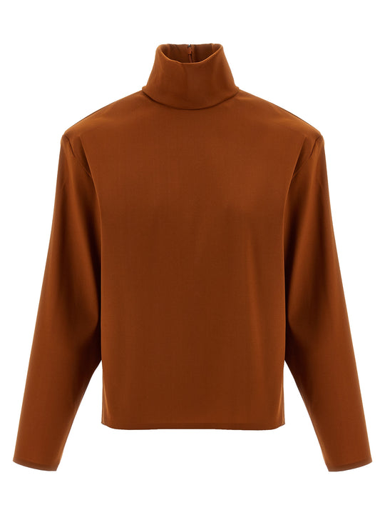 Structured Shoulder Sweater Sweaters And Cardigans Orange