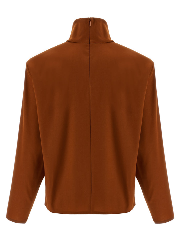 Saint Laurent Structured Shoulder Sweater Sweaters and Cardigans - Orange | a83692818d089b6e9b3b3b9b58e52e808201f0c2