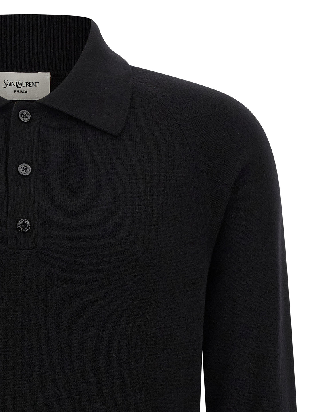 Saint Laurent Wool  Shirt Polo - Black | c96034231ca9c0335ef3756a1f2b455c9a6e9b26