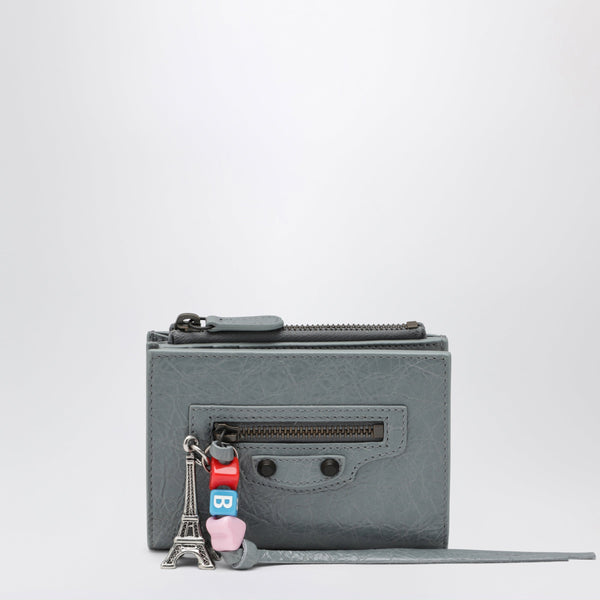 Le City Bifold Lambskin Wallet In Blue-Grey