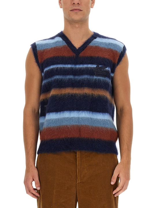 Vest With Stripe Pattern