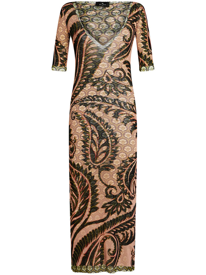 Long dress with paisley print