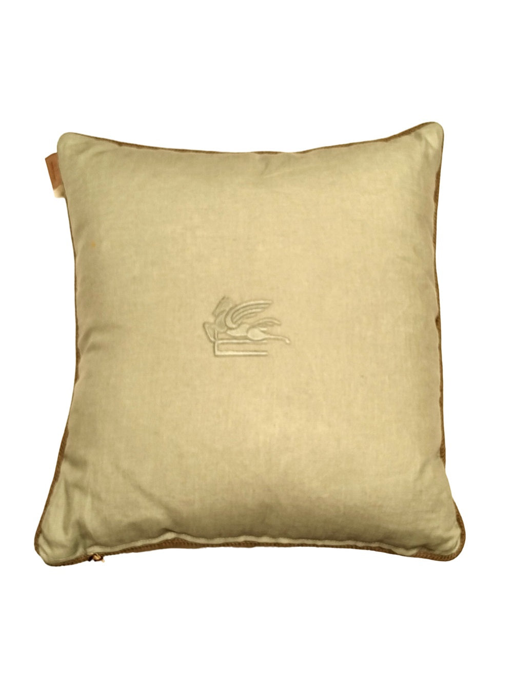 Embroidered cushion w/cord 45x45