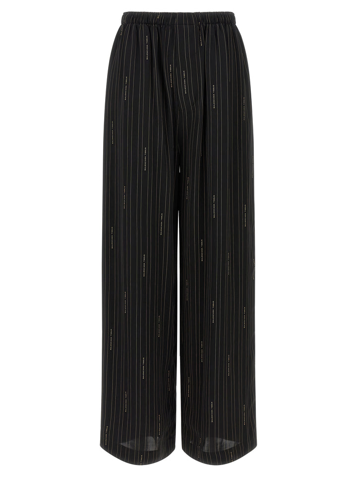 Balenciaga Striped Pants - Black | f89bfac09fcd62880322c77ecf3eb48303e68159
