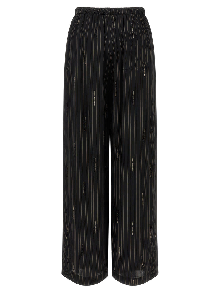 Balenciaga Striped Pants - Black | 678aab1561b2222afdaae4ca14145933773a2128