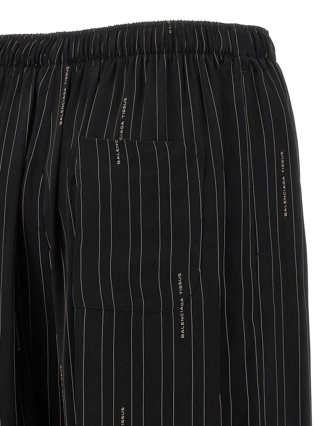 Balenciaga Striped Pants - Black | d1b2614de957a8c04e603820ffe8fa0b97424619