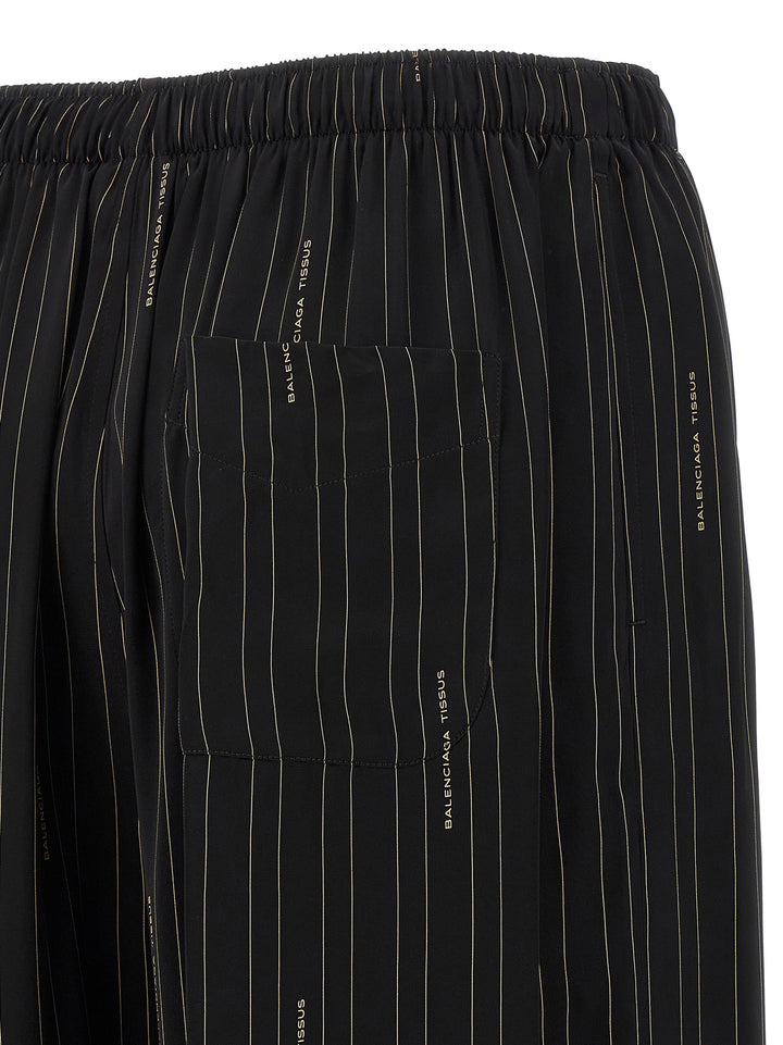 Balenciaga Striped Pants - Black | d1b2614de957a8c04e603820ffe8fa0b97424619