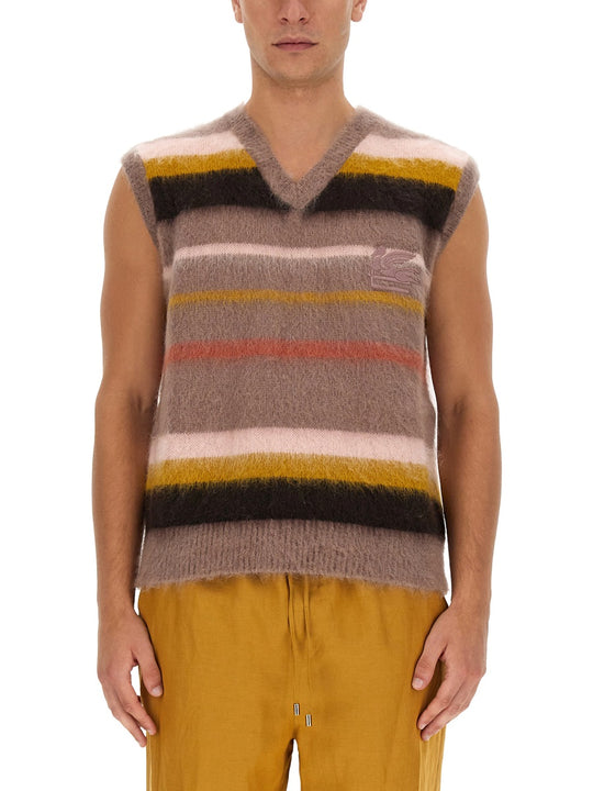 Vest With Stripe Pattern