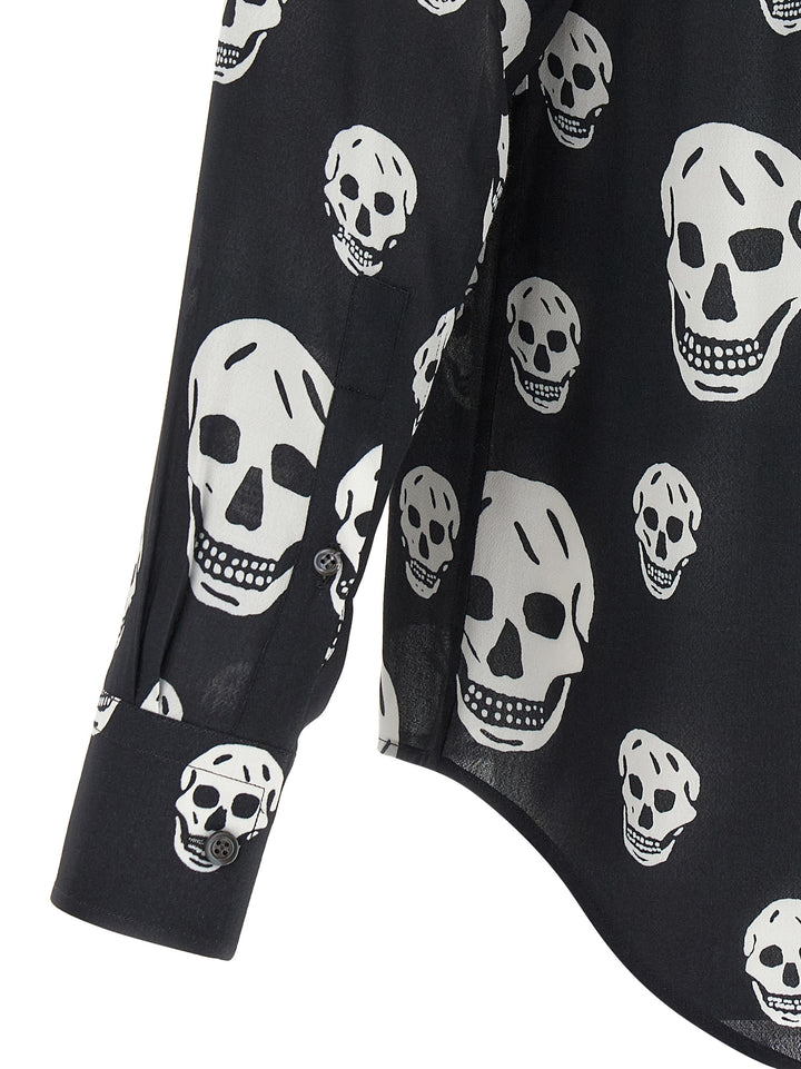 Mcqueen Skull Shirt and Blouse - White/Black | 78f18a8f7bc60f371914f23825c8792d1f746a98