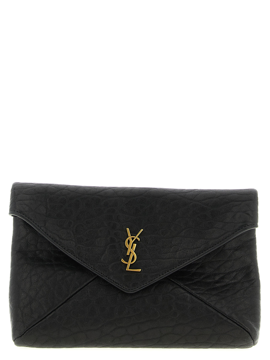 Saint Laurent Cassandre Clutch - Black | dee74e2aafb2c2de34e2d8b7e14d8072d4a0ccb8