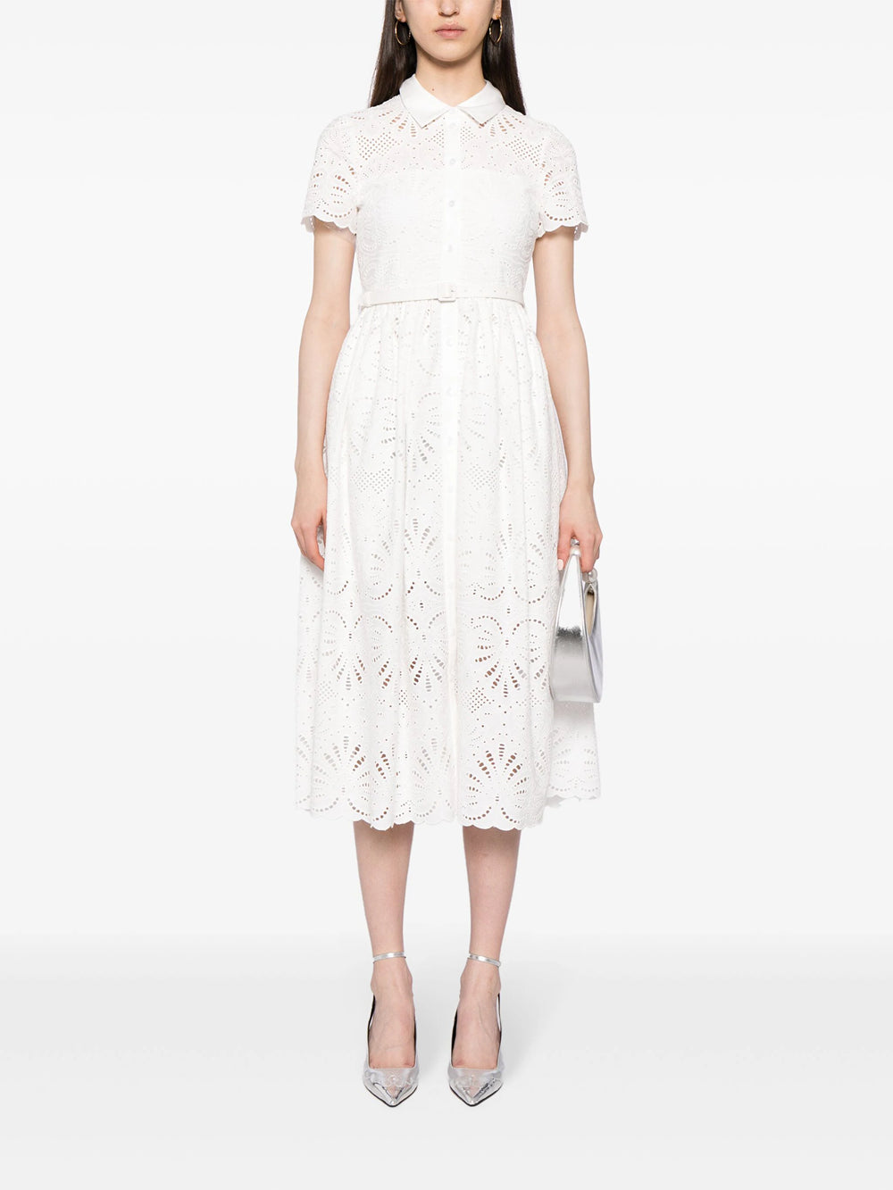 Broderie anglaise midi dress