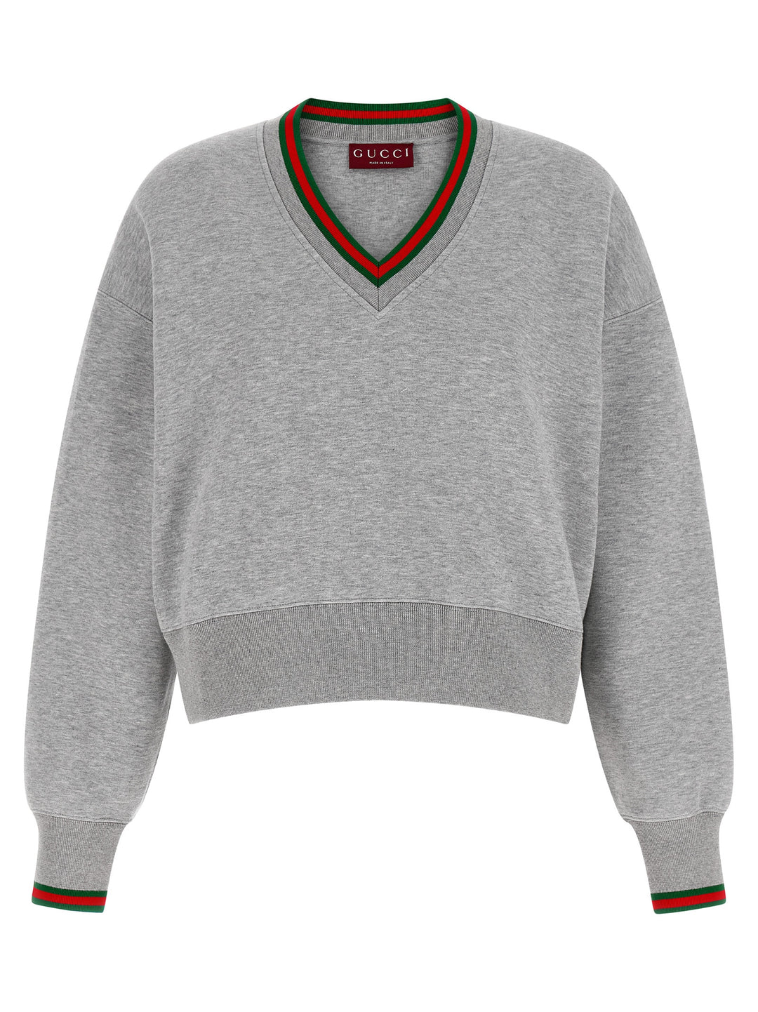 Gucci Web Sweatshirt - Gray | 660430cf98aa8a8a8f35705f0f4e4b17afc72699