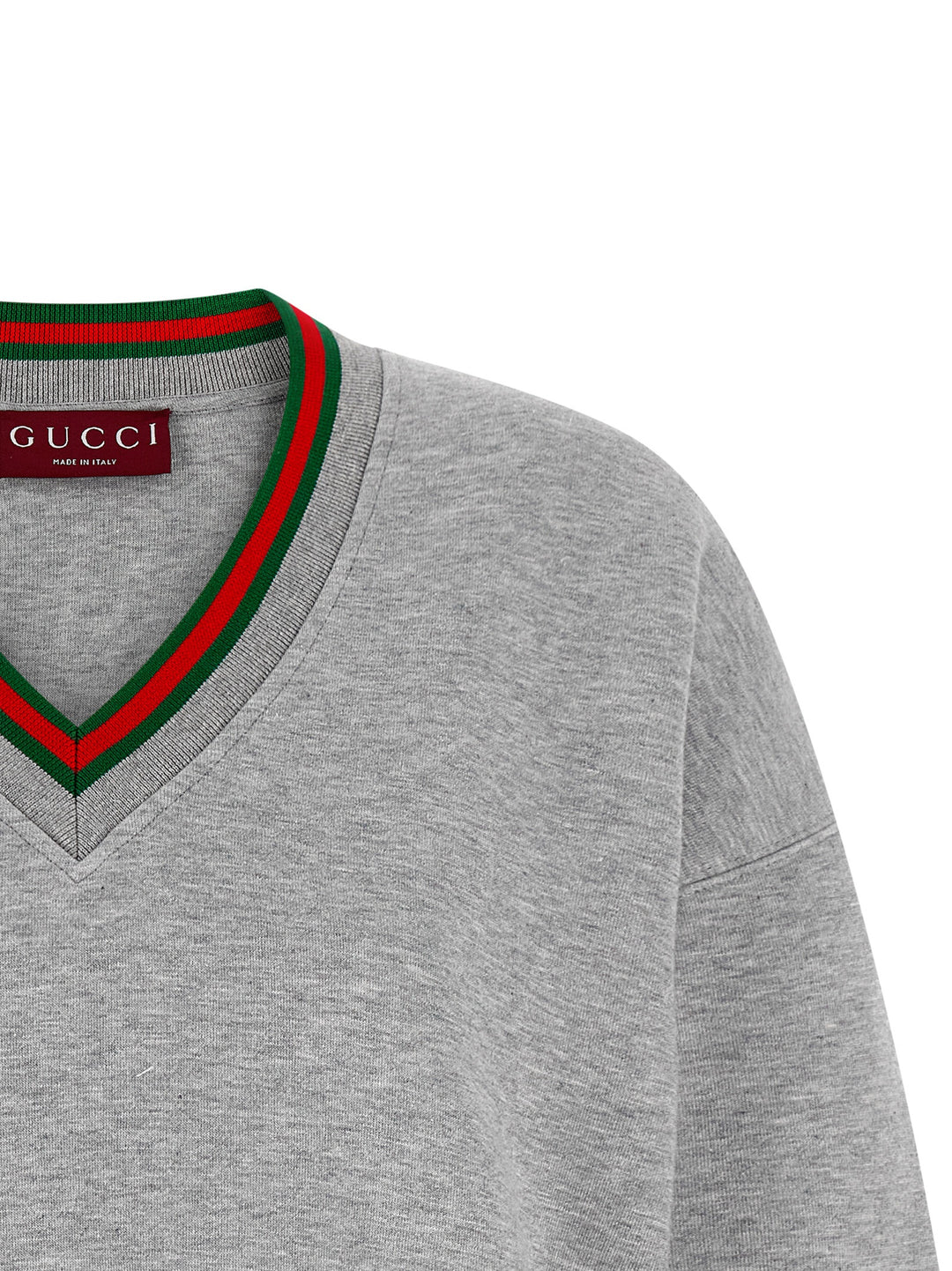 Gucci Web Sweatshirt - Gray | 784c3bec0f35674e01fb429b3606e790576785f1