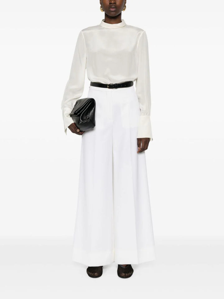 high-waisted wide-leg trousers