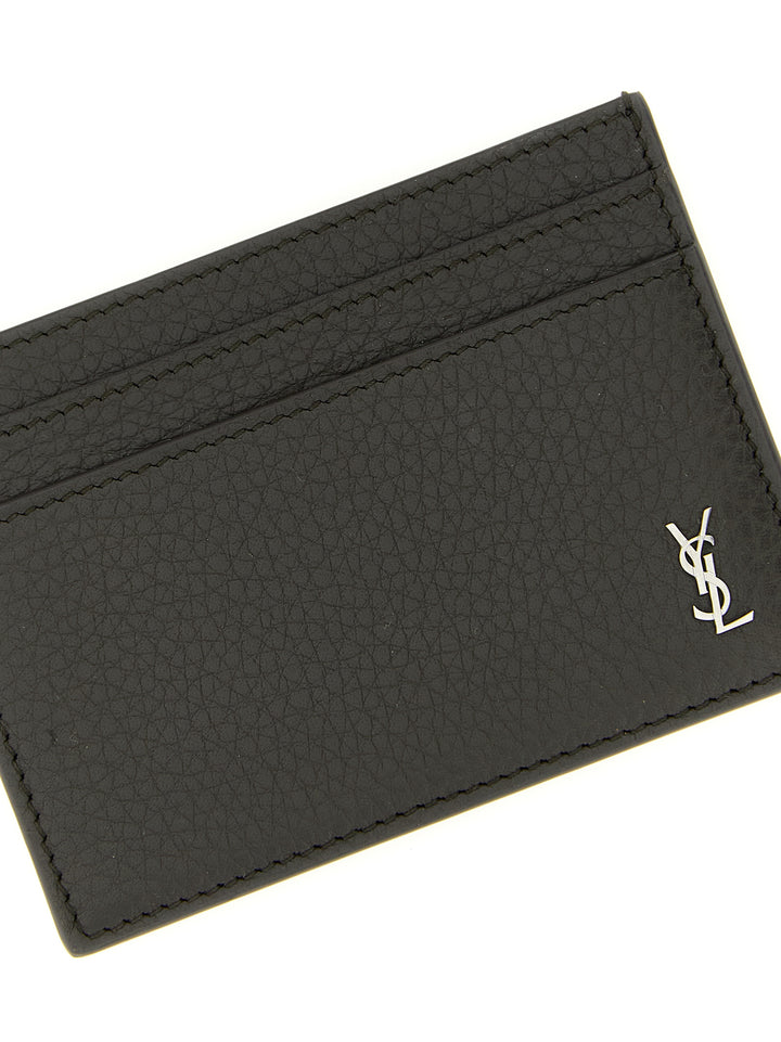 Saint Laurent Tiny Cassandre Wallets and Card Holders - Brown | 5cde75820aec82cfb3022608c6e4e0ae56b6f43a