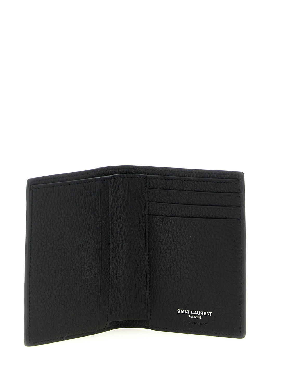Saint Laurent Tiny Cassandre Wallets and Card Holders - Black | 4ddfa39dc43c25c73daa76cded1e0e5a69a0b9d9
