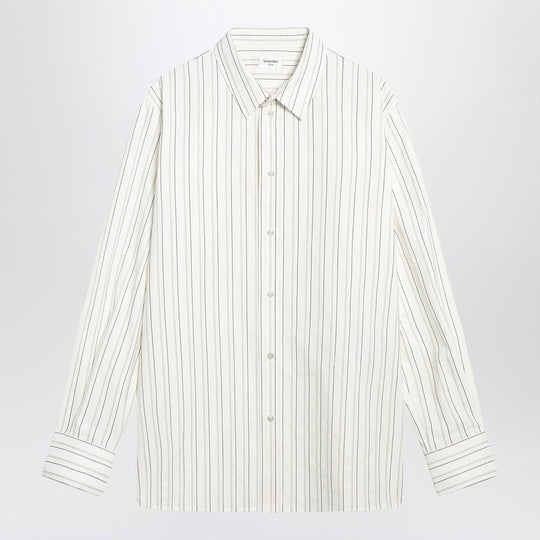 White Striped Cassandre Shirt In Cotton