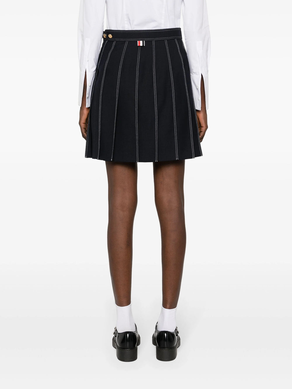 Fresco pleated mini skirt