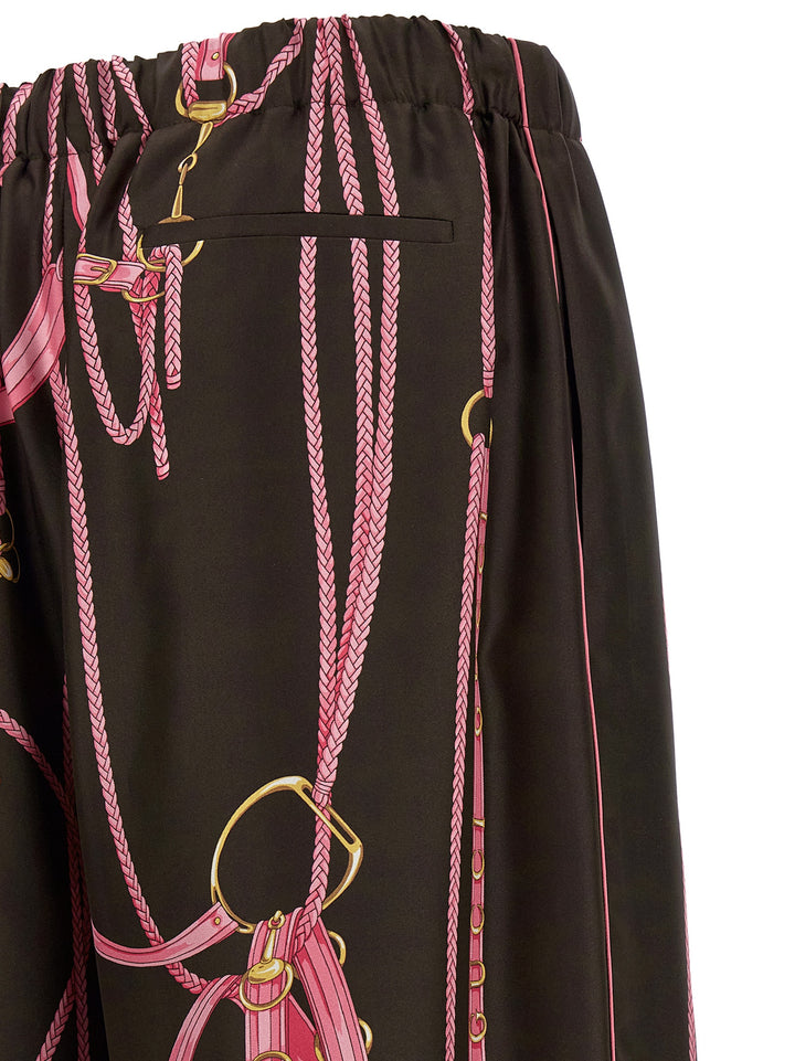 Gucci Clamp Print Pants - Brown | 71e9d36ca7bae785705378683753d57c34b50edf