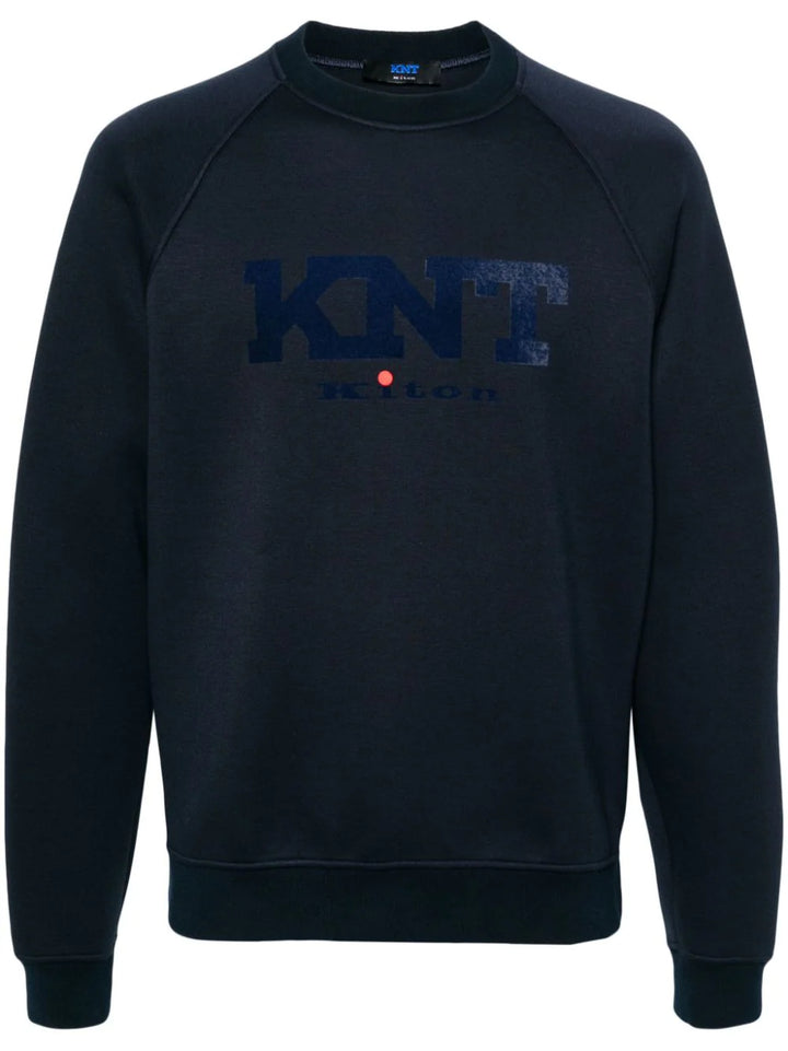 Sweatshirt with flocked logo