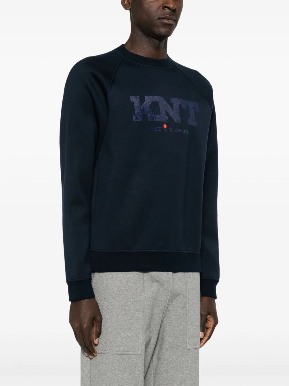 Sweatshirt with flocked logo