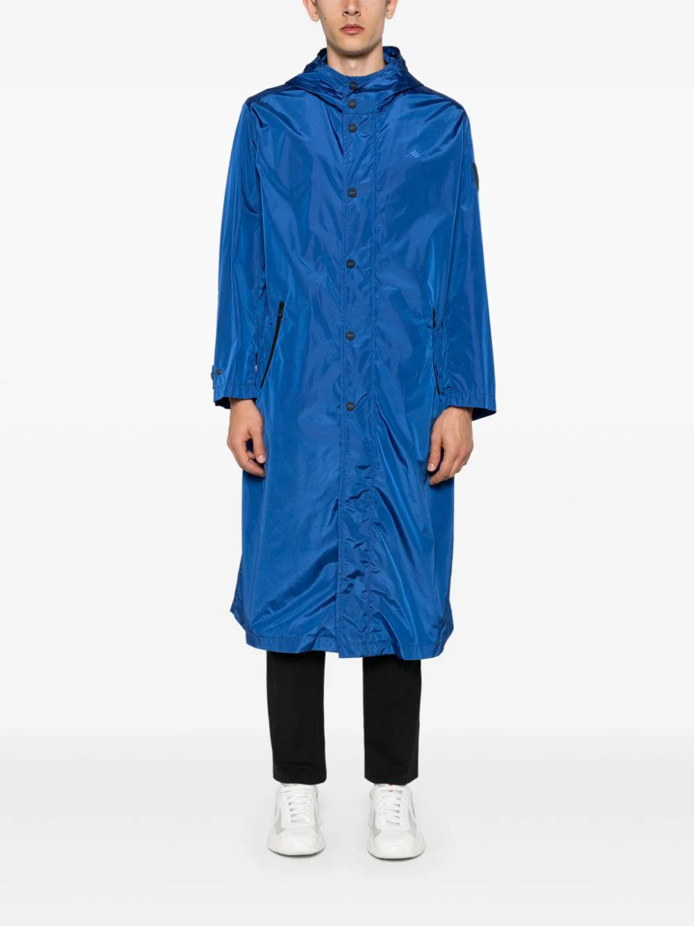 Long raincoat with hood