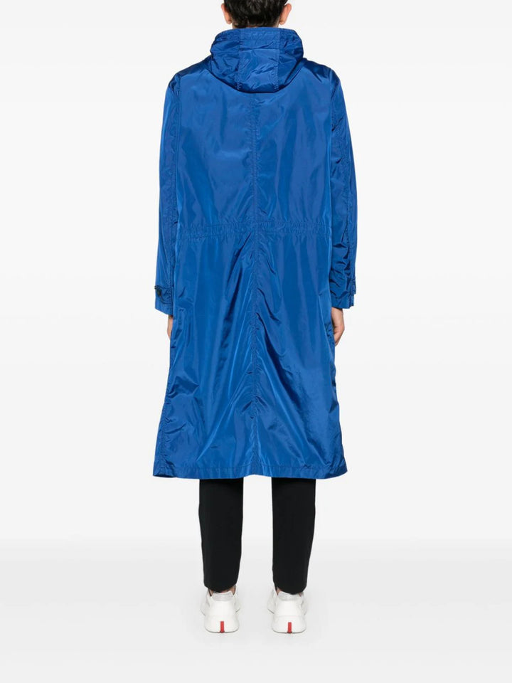 Long raincoat with hood