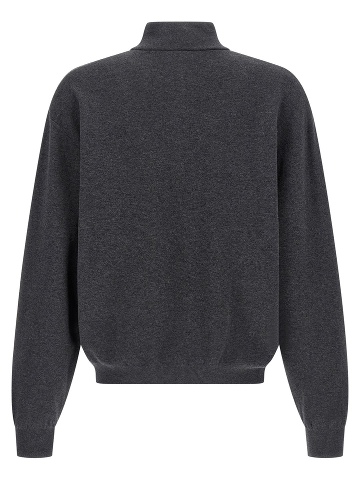 Balenciaga Half Zip Sweater Sweaters and Cardigans - Gray | ac0167cc3049dca96c6227d8658035945f6dacc4