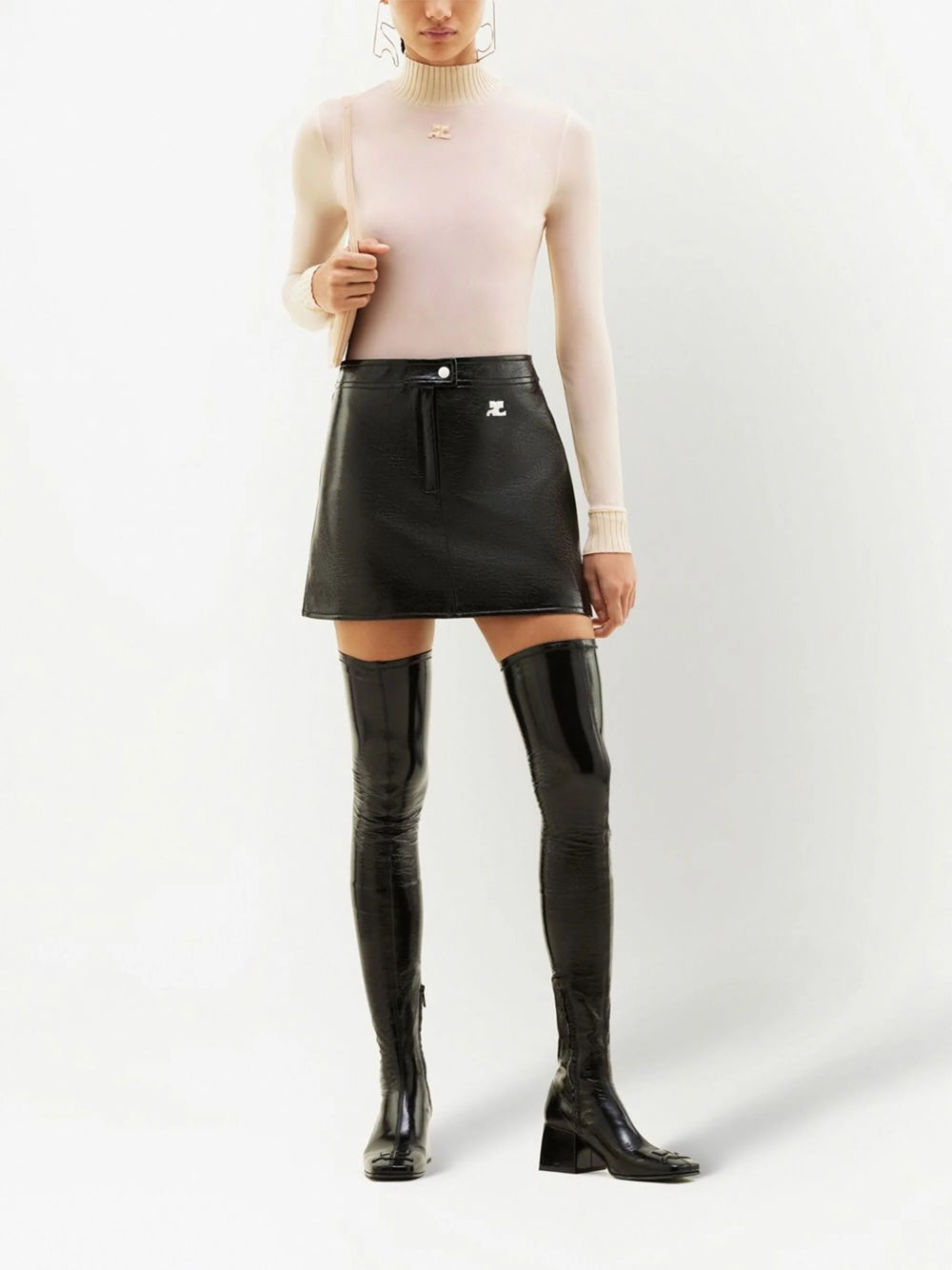 Flared mini skirt