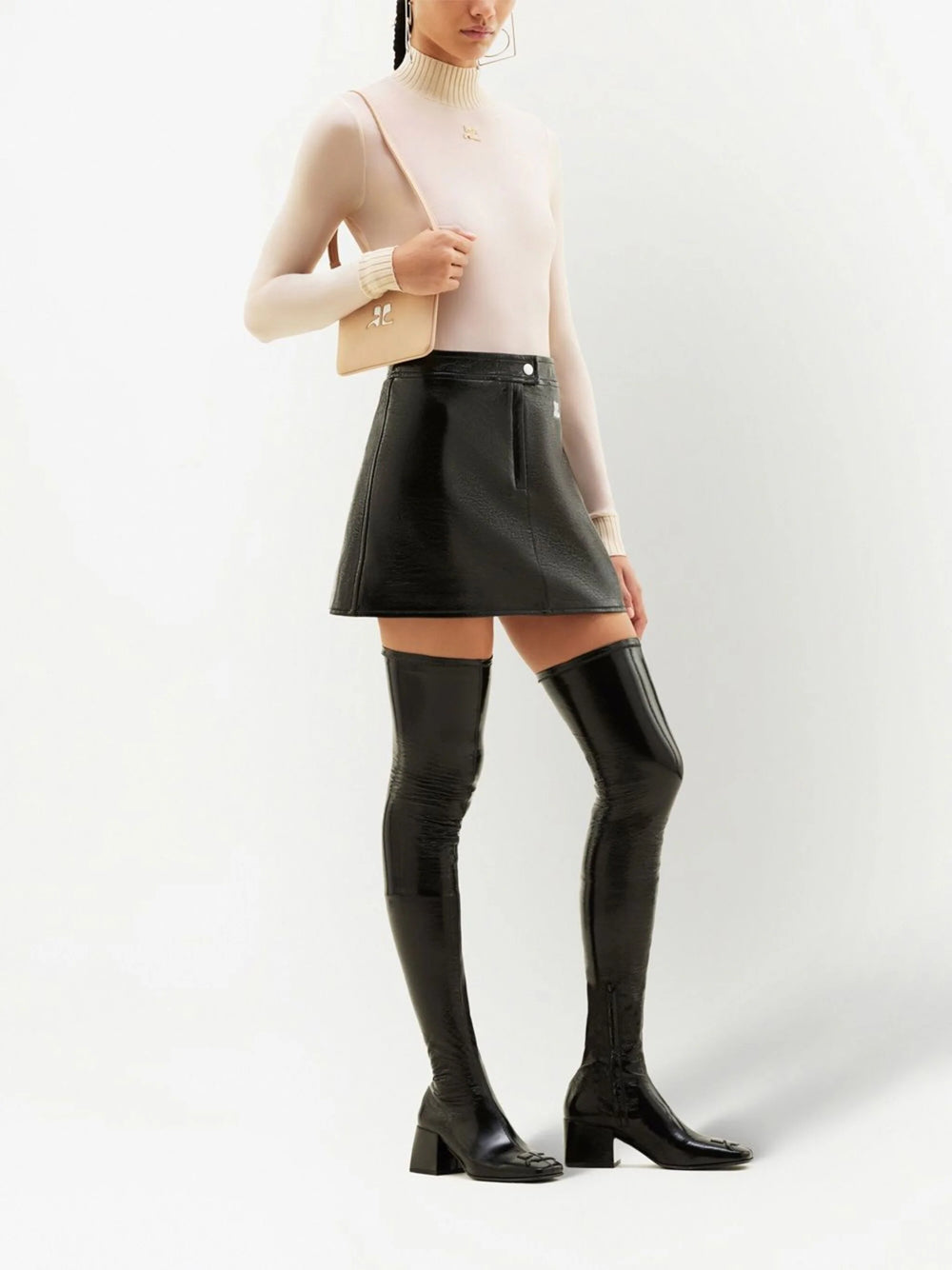 Flared mini skirt