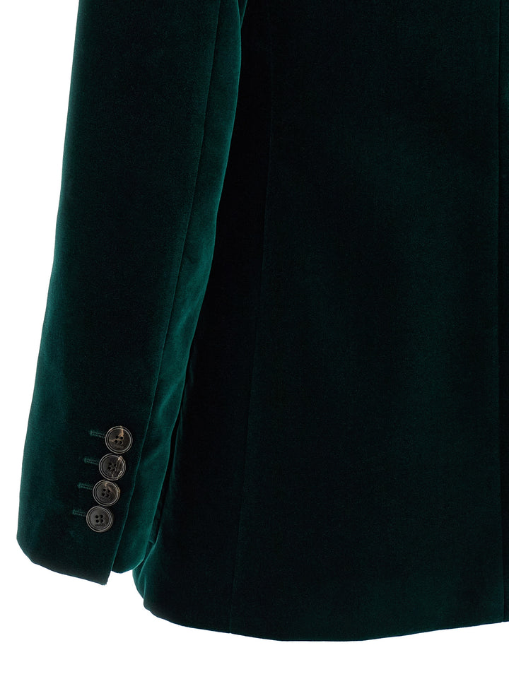 Gucci Velvet Blazer BlazerS - Green | a463de2fc69e81dcf19d564ebbe9eda51ffb90a0