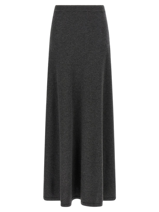 Maxi Wool Skirt Skirts Gray
