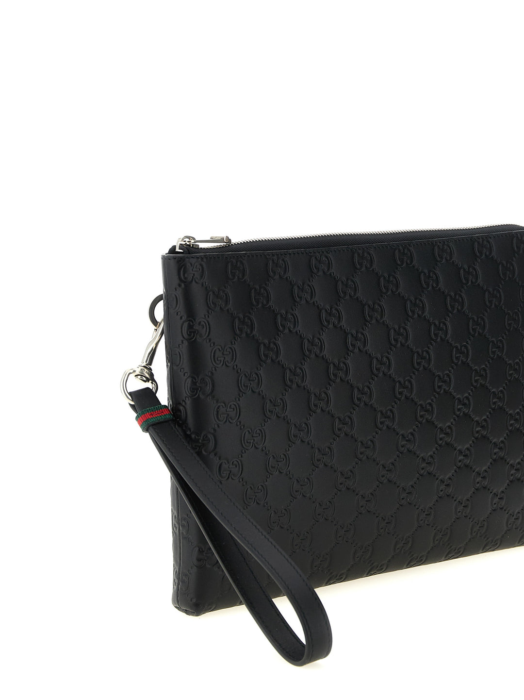 Gucci Gg Emblem Clutch - Black | 5e26b8c0a1de43b90776d4a4e9eb7c827dbf2e9a
