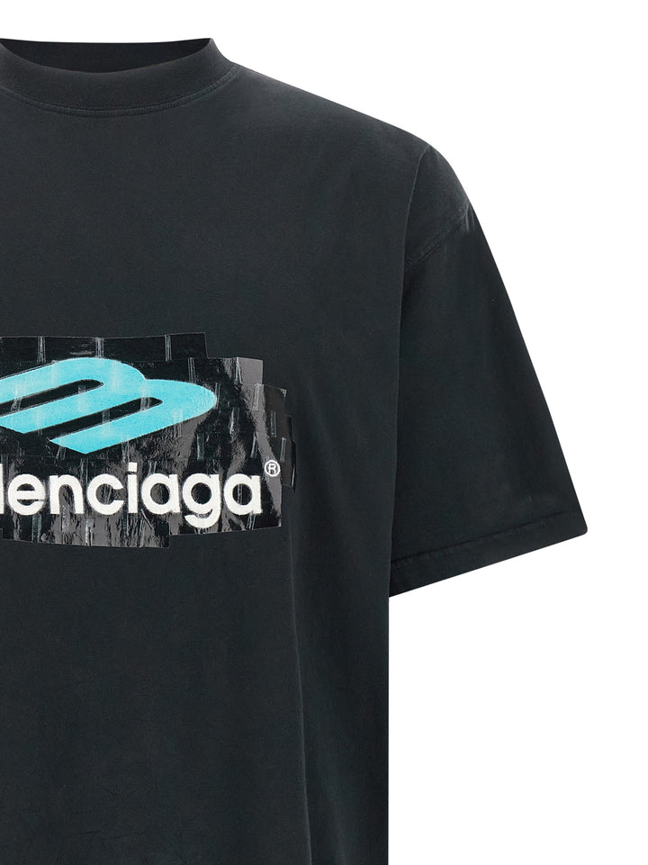 Balenciaga Printed T-shirt - Black | b30a74ad8dc360eea3f09b7d9c46a67114fd28d4
