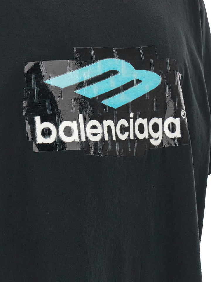 Balenciaga Printed T-shirt - Black | 9fbfb7f0656d147177f32b68363b7f4d713f7df4