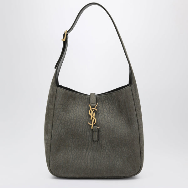 Le 5 À 7 Soft Micro Nubuck Leather Bag In Zinc Grey