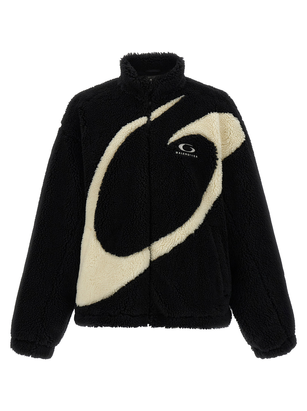 Balenciaga Teddy Fabric Jacket Puffer Jackets - White/Black | dc5f354aa21d291545a6e646ab895ca0df165906