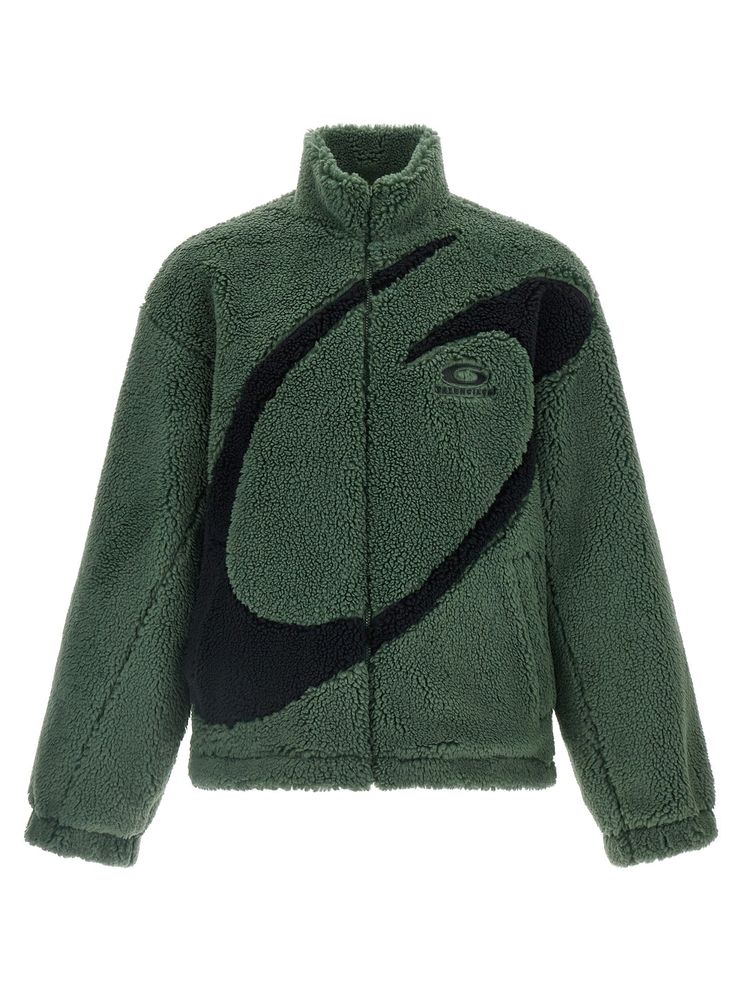 Balenciaga Sherpa Jacket Puffer Jackets - Green | 68aa472945a6457af3a51a32103e845afa70e48c