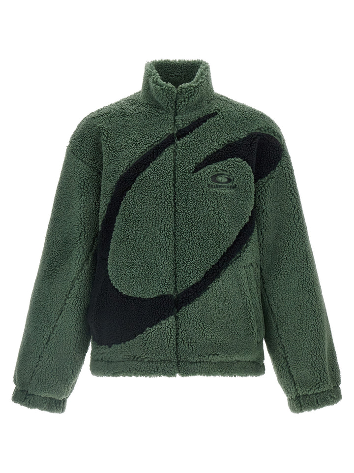 Balenciaga Sherpa Jacket Puffer Jackets - Green | 68aa472945a6457af3a51a32103e845afa70e48c