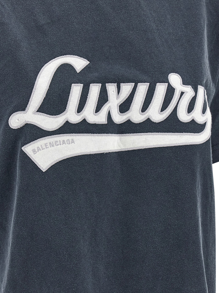 Balenciaga Embroidery T-shirt - Blue | 4843a11ff8d08d8ff4c5567eb012c1144e073a5d