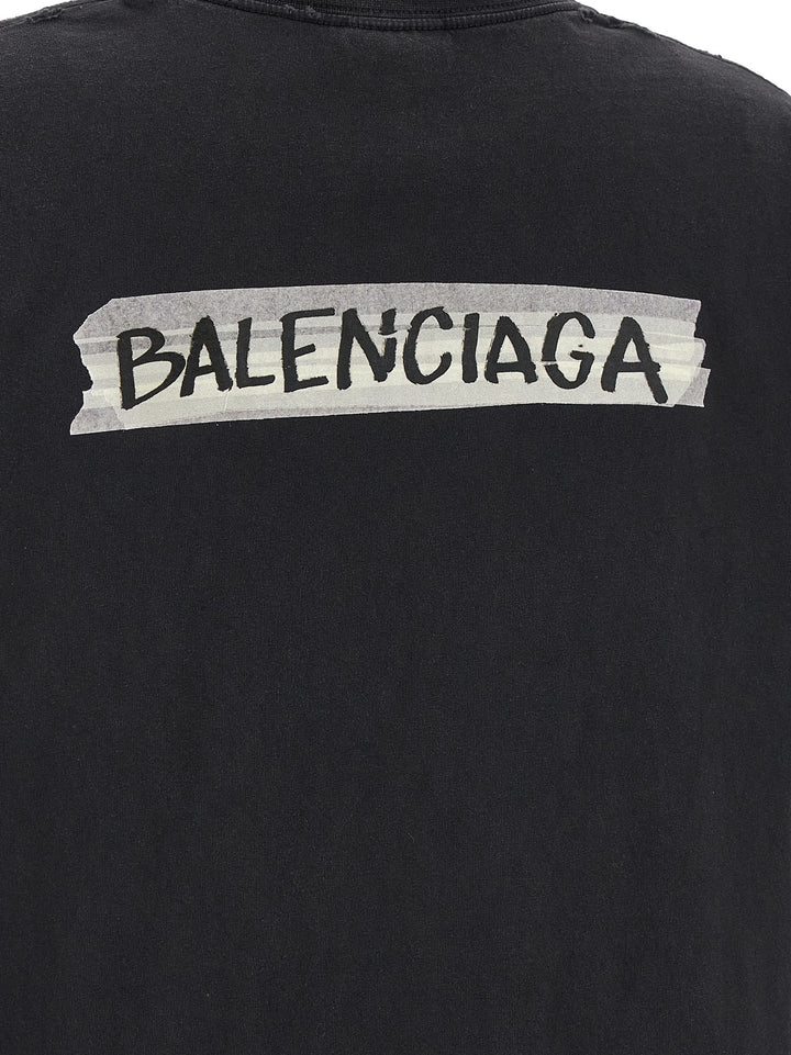 Balenciaga Masking Tape T-shirt - Black | 2c04f0ac8c5f8947dbd9847eef32d3701230ca85