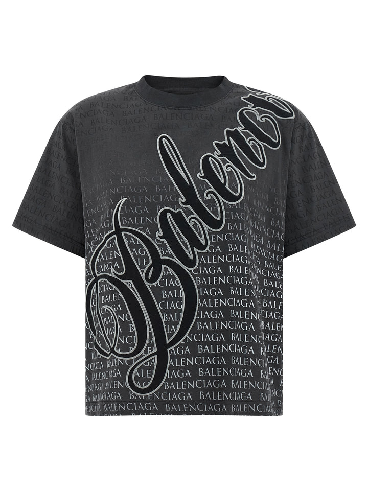Balenciaga Cursive T-shirt - Black | 9b477cde8ffff48a0b5d4d756fdd7f42b9a99e9d
