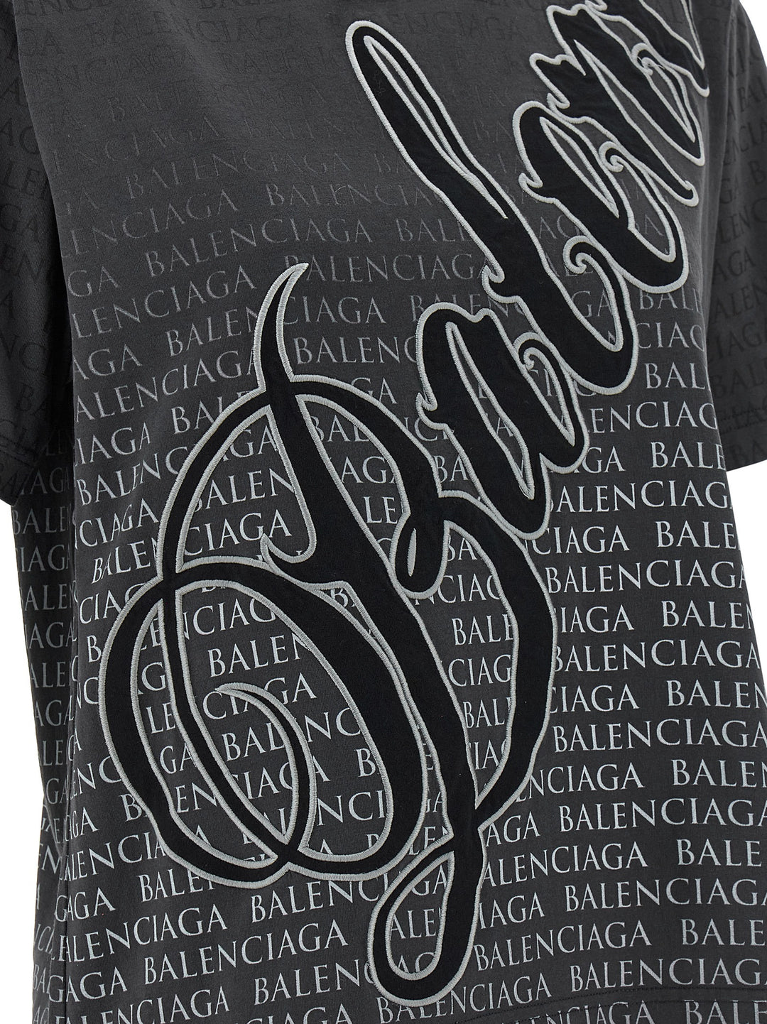 Balenciaga Cursive T-shirt - Black | cd0829c0682045e93412ba91f3e443ad4787fd85